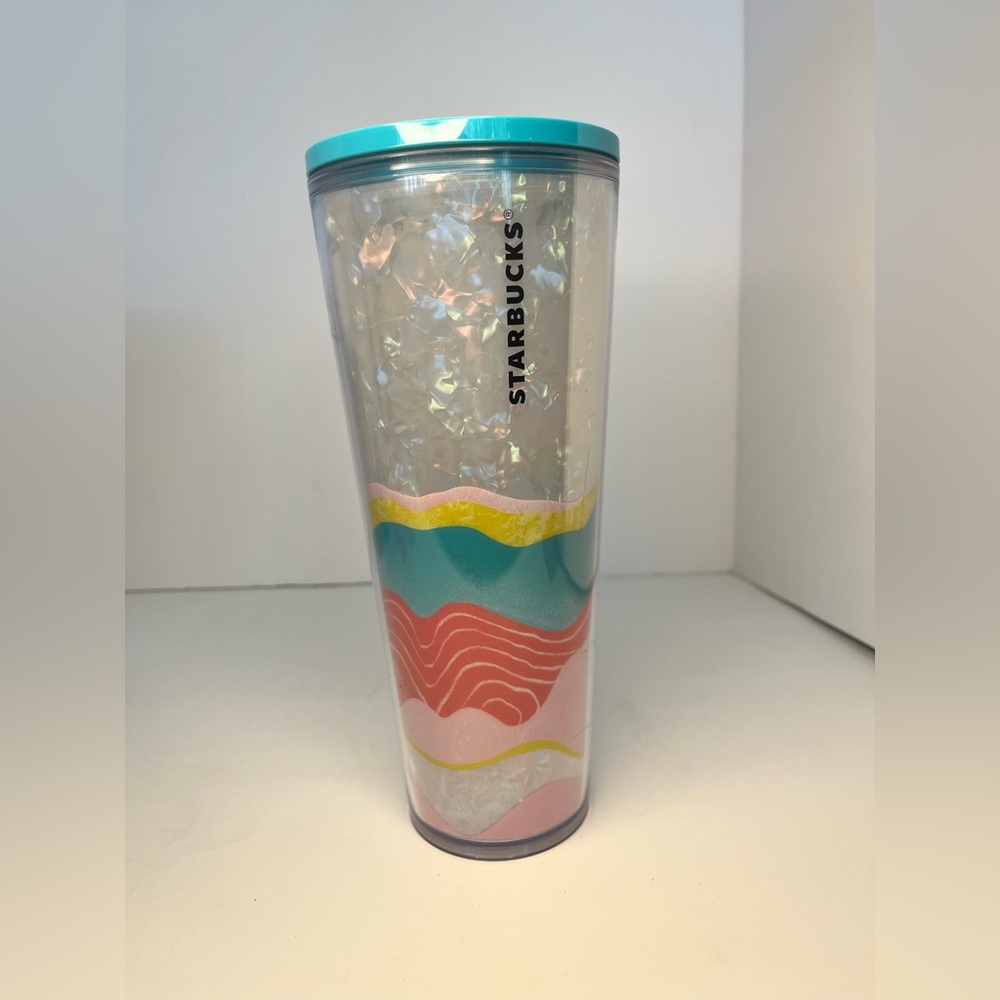 Starbucks Spring 2020 Limited Edition Pastel Wave Iridescent Cup Tumbler‎ 24 oz